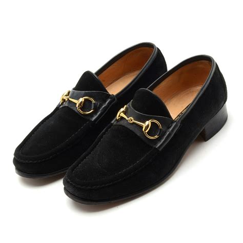 classic black gucci loafers|gucci loafers suede.